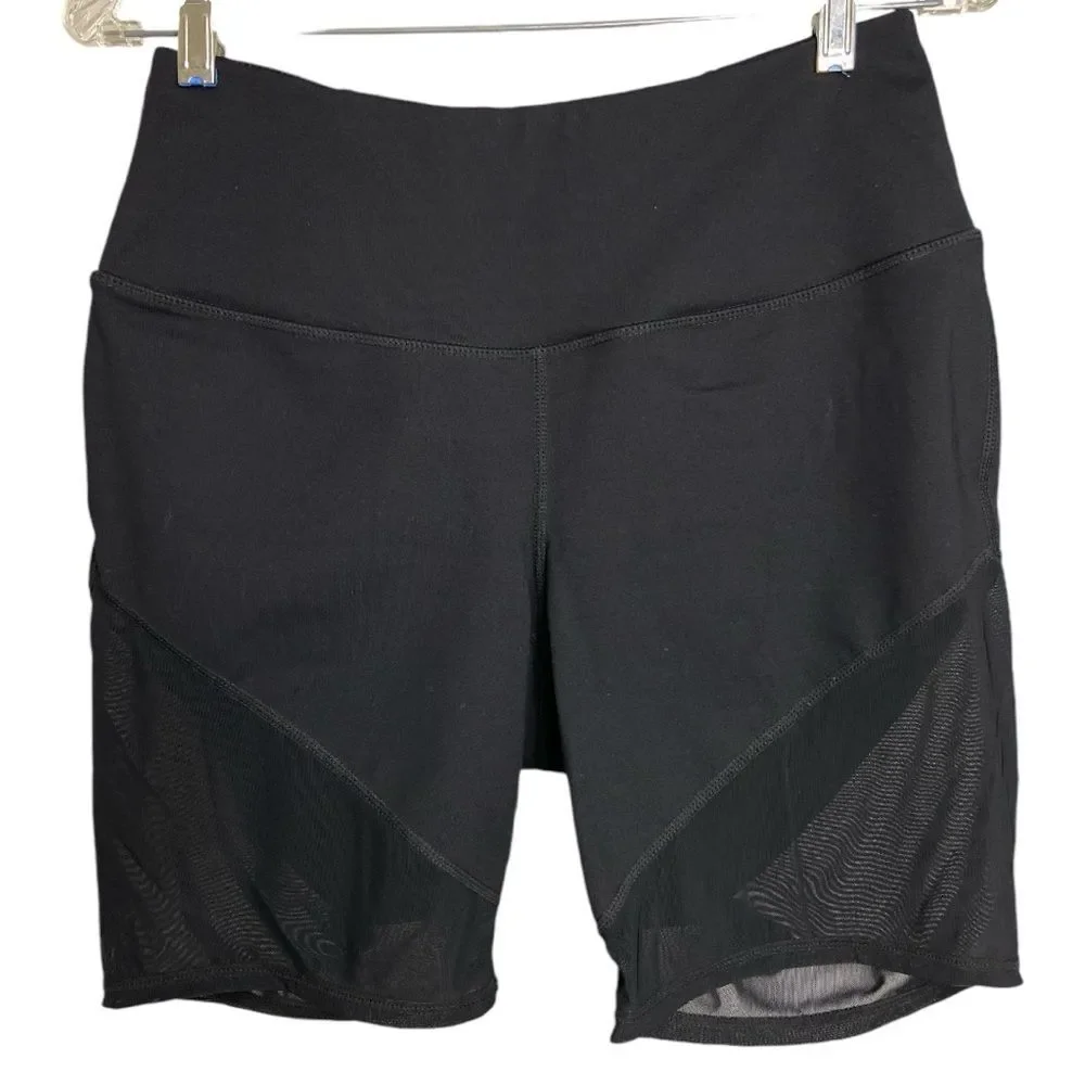 Torrid black mesh active bike short size 0